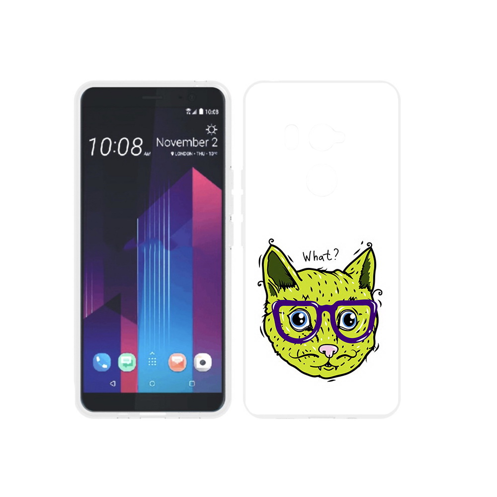 

Чехол MyPads Tocco для HTC U11 EYEs Зеленый кот, Прозрачный, Tocco