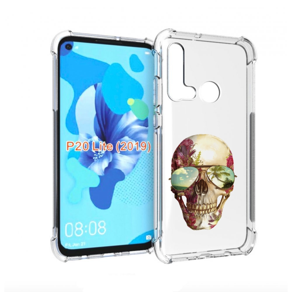 

Чехол бампер MyPads Череп с очками для Huawei P20 Lite (2019), Прозрачный, Tocco