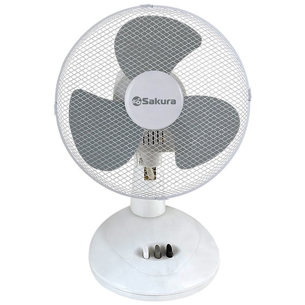 

Вентилятор настольный SAKURA SA-13G белый, серый, SA-13G