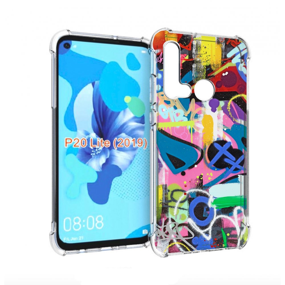 

Чехол бампер MyPads абстракция-графити для Huawei P20 Lite (2019, Прозрачный, Tocco
