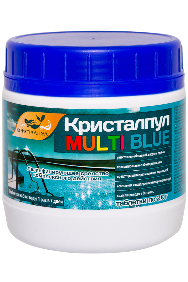 Дезинфицирующее средство КРИСТАЛПУЛ Multi Blue 5 в 1 0,5 кг СА060445154