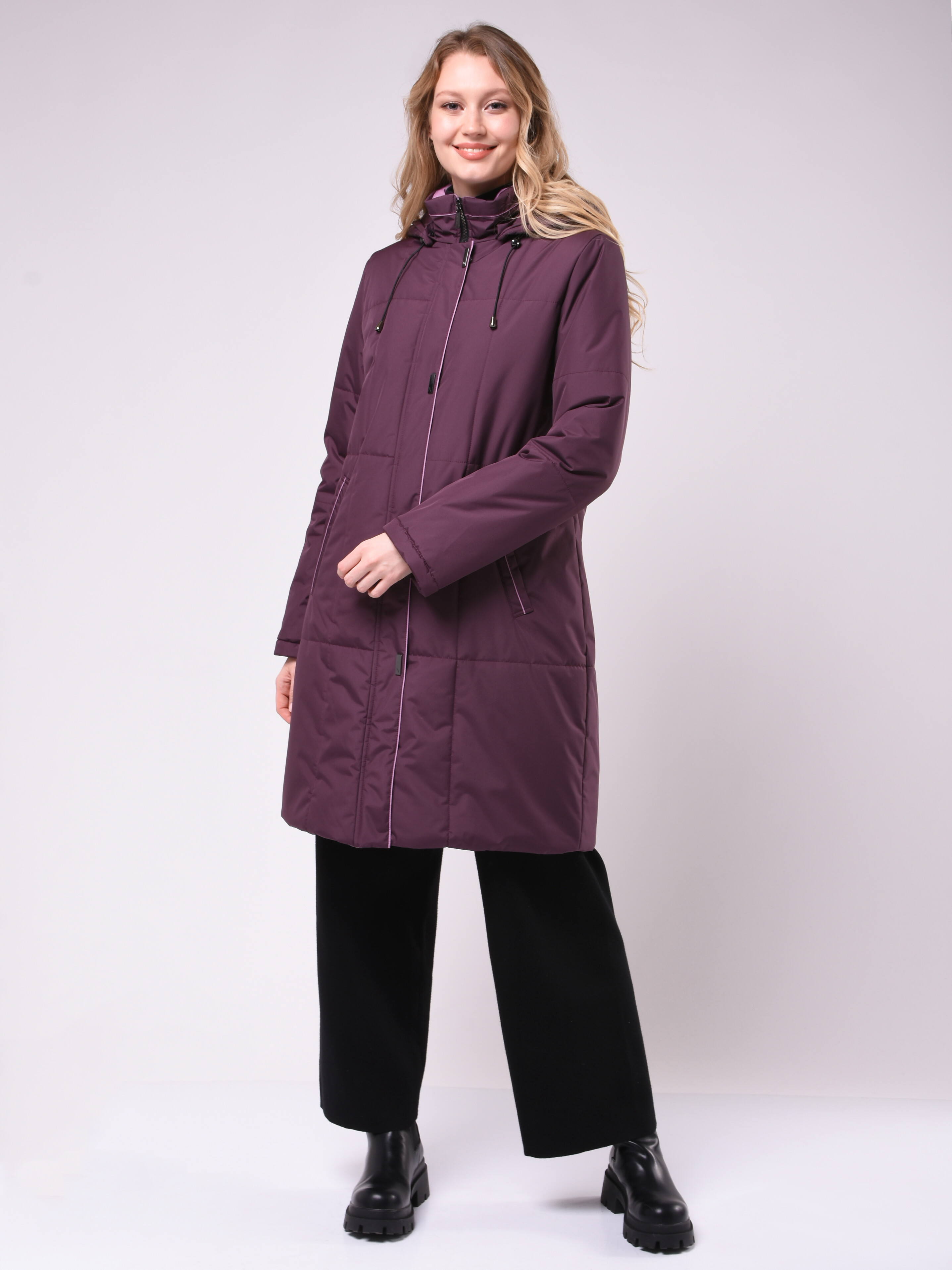 Пальто женское Maritta 26-3031-10 фиолетовое 38 EU