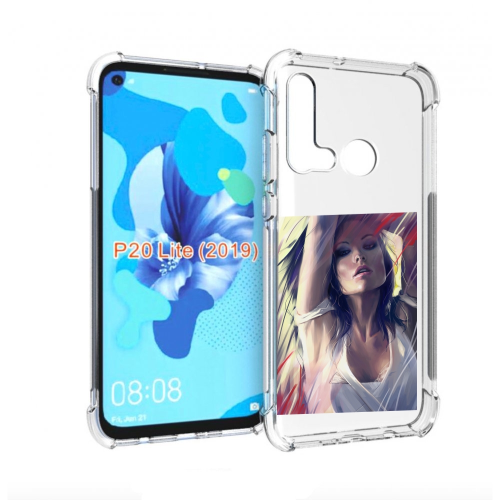 

Чехол бампер MyPads акварельная-девушка женской для Huawei P20 L, Прозрачный, Tocco