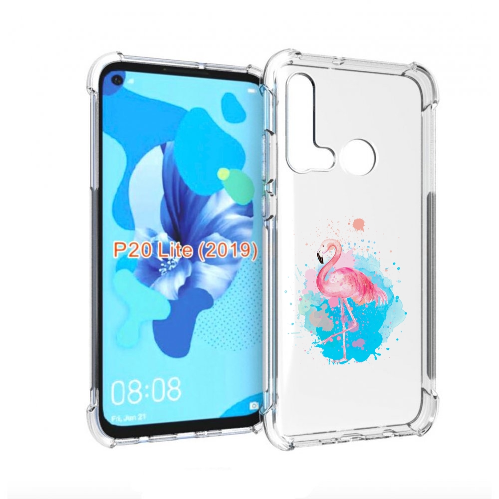 

Чехол бампер MyPads акварельное-фламинго для Huawei P20 Lite (20, Прозрачный, Tocco