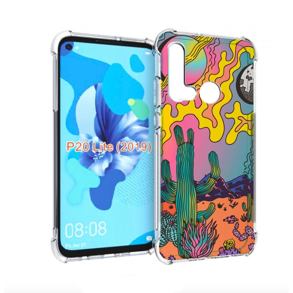 

Чехол бампер MyPads акварельные рисунки для Huawei P20 Lite (201, Прозрачный, Tocco