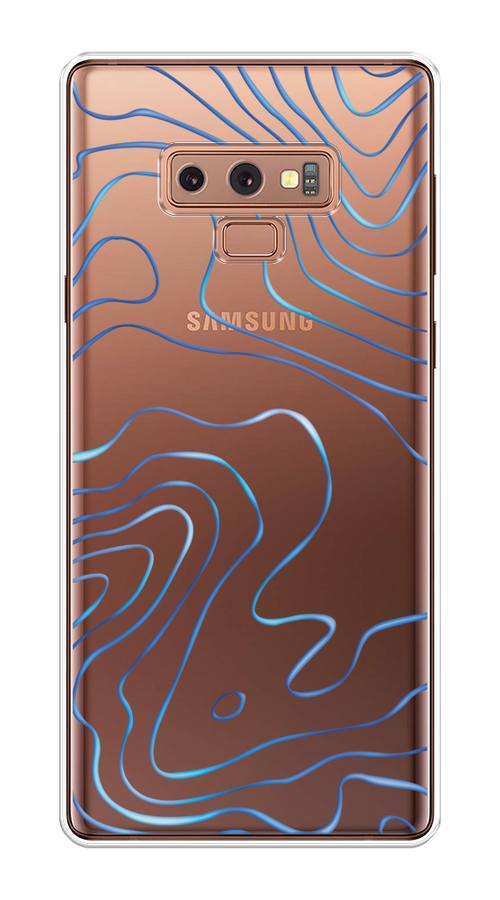

Чехол на Samsung Galaxy Note 9 "Blue lines", Прозрачный;синий, 26350-1