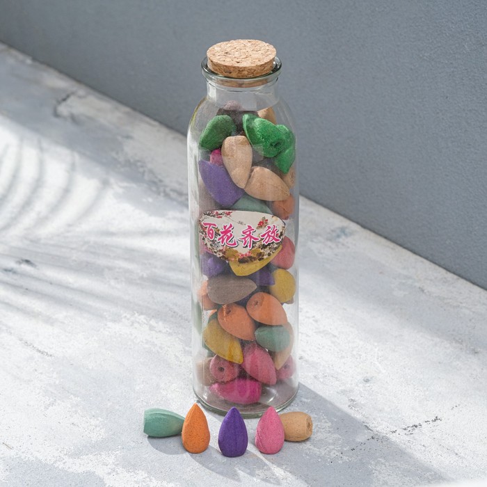 

Баночка с конусными благовониями "100 цветущих цветов", 300 гр