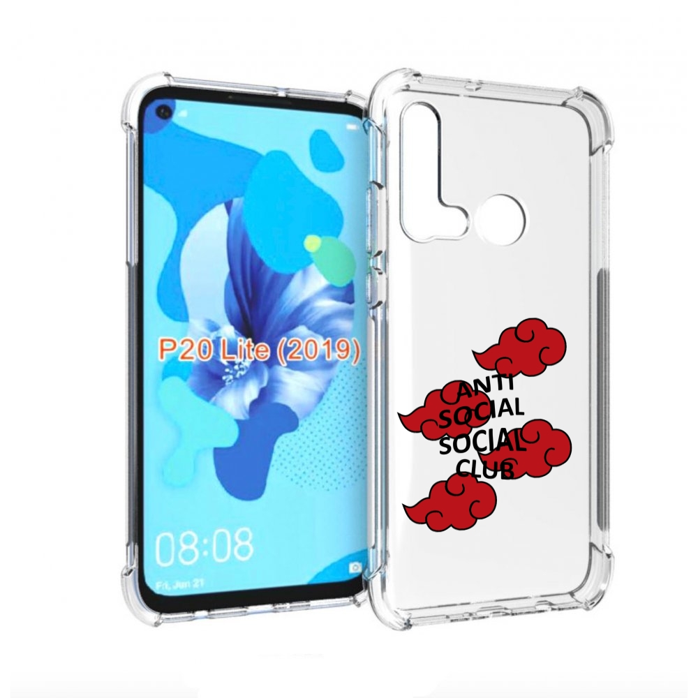 

Чехол бампер MyPads анти-социал-социал-клаб для Huawei P20 Lite, Прозрачный, Tocco