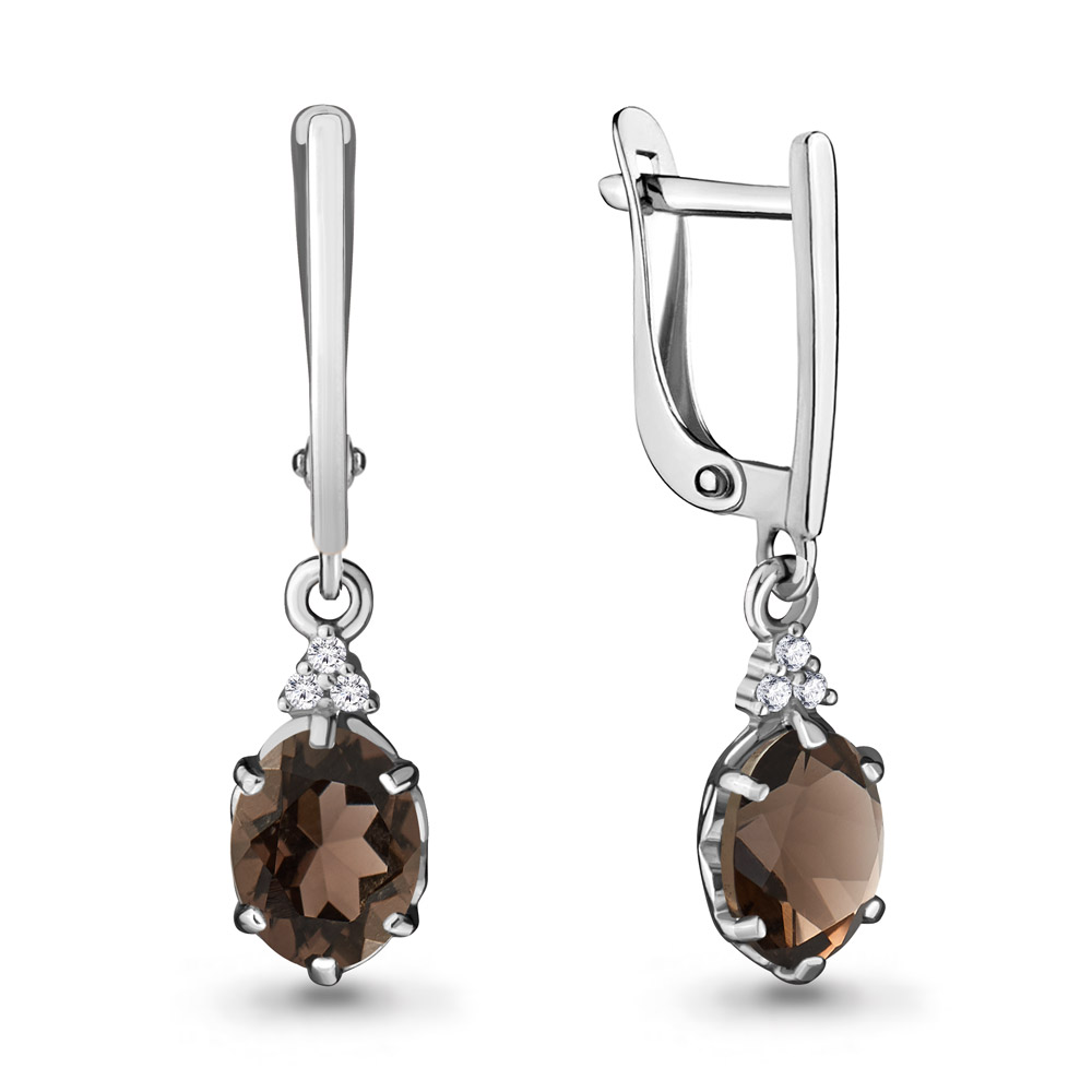 

Серьги из серебра с кварцем Aquamarine 4717201А_925_р, 4717201А_925_р