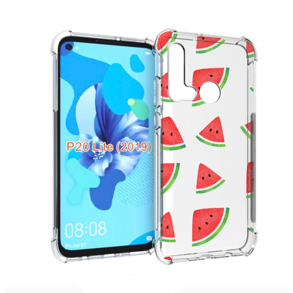 

Чехол бампер MyPads арбузики для Huawei P20 Lite (2019), Прозрачный, Tocco