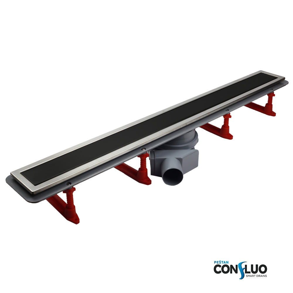 

Душевой лоток Pestan Confluo Premium Line 950 Black Glass, Хром;черный