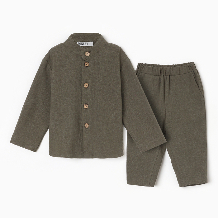 Комплект одежды детский детский MINAKU Гармония, зеленый, 74