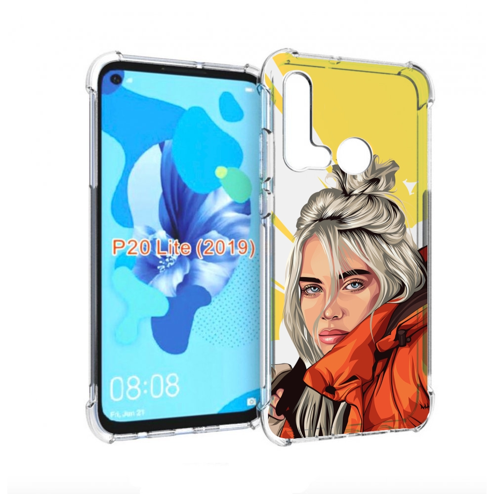 

Чехол бампер MyPads билли-айлиш-в-куртке для Huawei P20 Lite (20, Прозрачный, Tocco