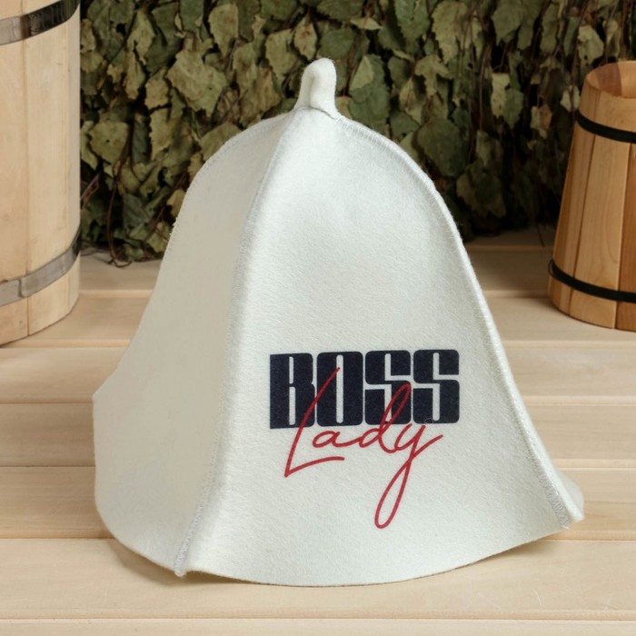 

Шапка для бани Boss lady 7533500 onesize белый, Boss lady