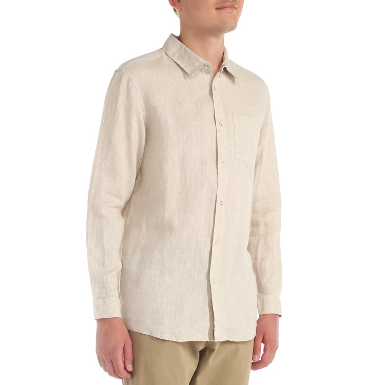 

Рубашка мужская Maison David SHIRT бежевая S, Бежевый, SHIRT