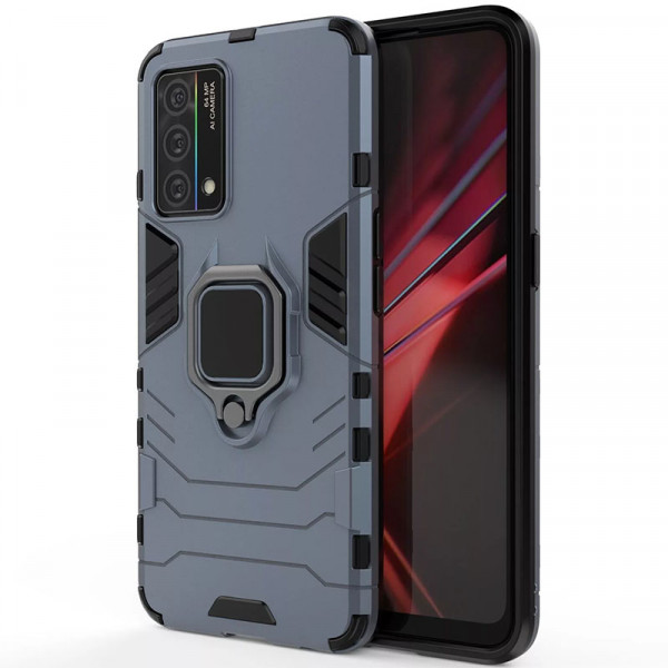 

Противоударный чехол Transformer Ring для Realme GT Master Edition, светло-синий, Transformer Ring