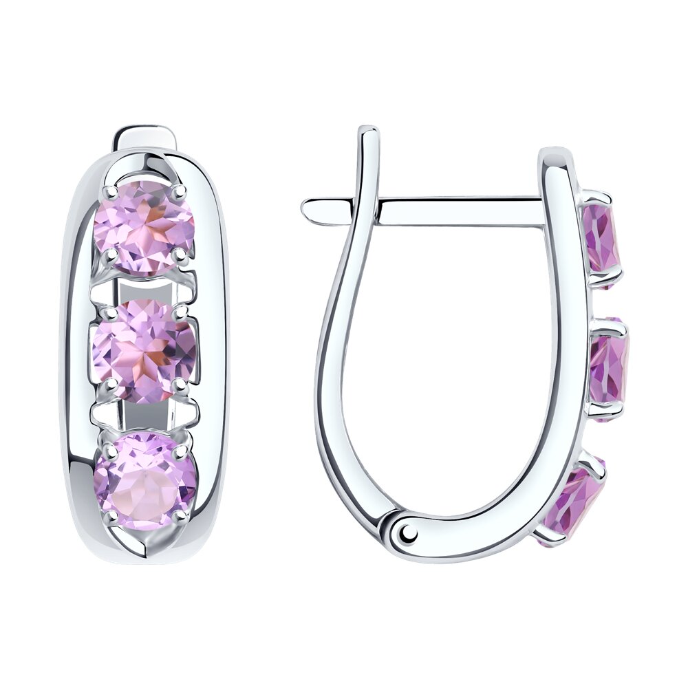 

Серьги из серебра ЯХОНТ Золотой 267614, аметист, 267614