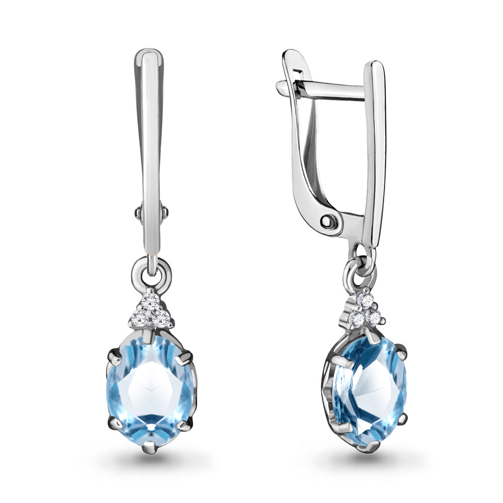 

Серьги из серебра с топазом Aquamarine 4717205А_925_р, 4717205А_925_р