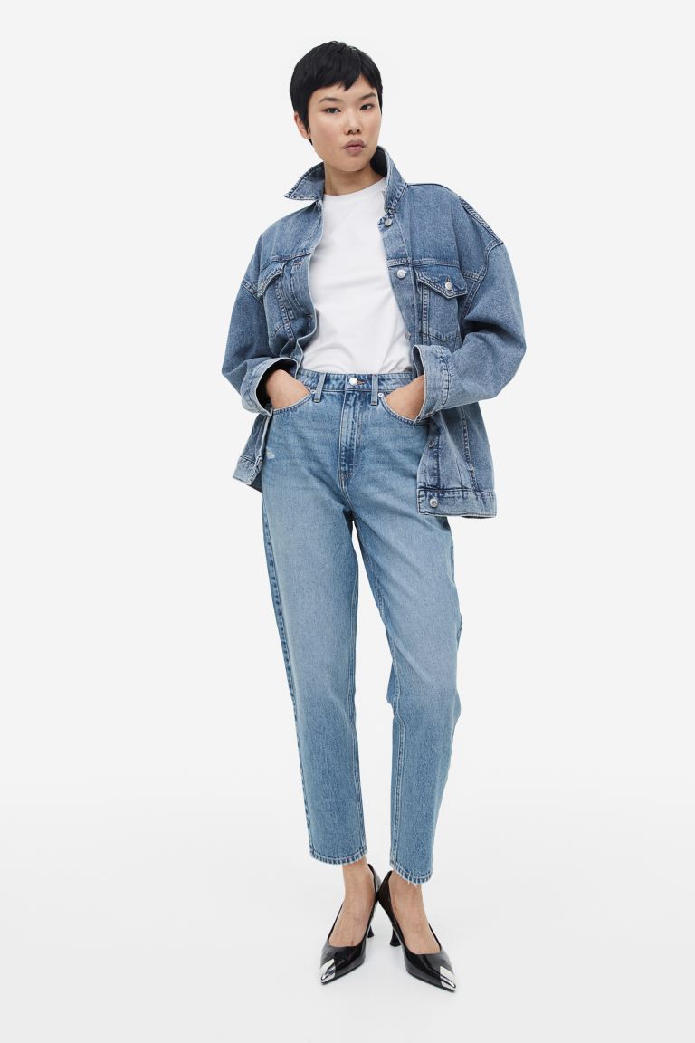 

Джинсы женские H&M 1041089015 синие 32 (доставка из-за рубежа), Синий, 1041089015