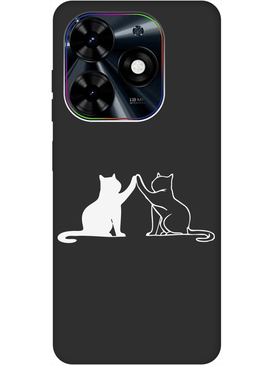 

Силиконовый чехол на Infinix Hot 40i с рисунком "Cats W" Soft Touch черный, Черный;белый, 20011893