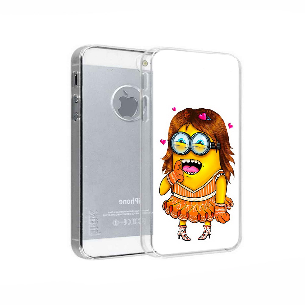 

Чехол MyPads Tocco для Apple iPhone 5 Миньон девочка, Прозрачный, Tocco