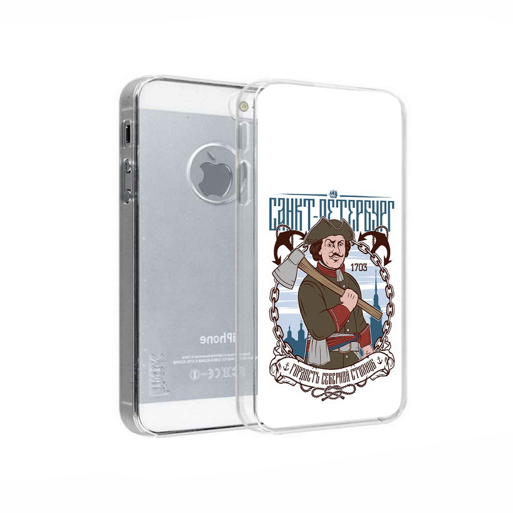 

Чехол MyPads Tocco для Apple iPhone 5 Петр первый, Прозрачный, Tocco