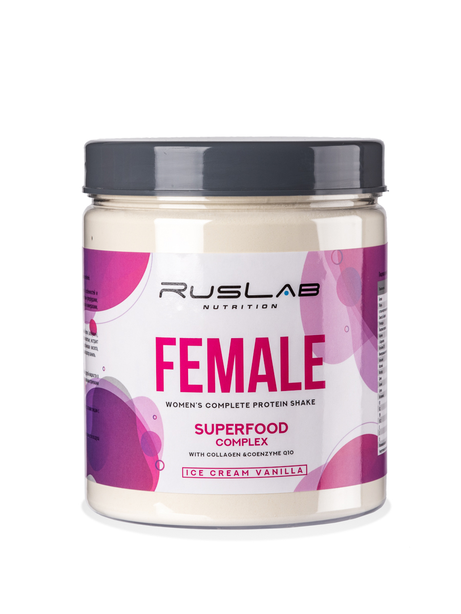 FEMALE SuperFood Complex RusLabNutrition 704 гр,вкус ванильное мороженое