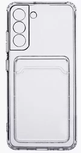 

Накладка силикон для Samsung Galaxy S22 Plus c отделом для хранения карт Прозрачный