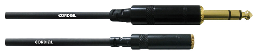 Инструментальный кабель Cordial CFM 3 Vy джек стерео male/джек стерео female, 3м