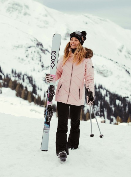 фото Женская сноубордическая куртка quinn, розовый, xs roxy
