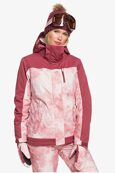 фото Женская сноубордическая куртка roxy jetty, розовый, s
