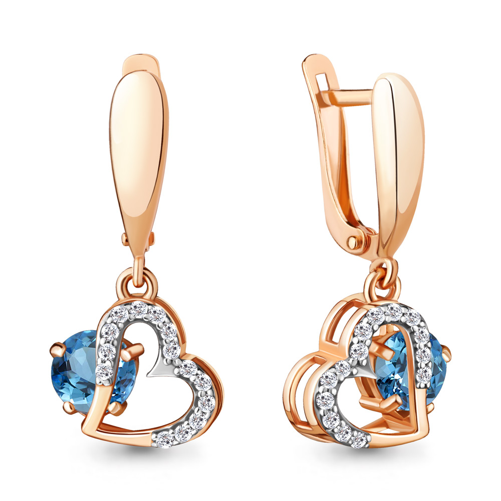 

Серьги из серебра с топазом Aquamarine 4717605А_925_з, 4717605А_925_з