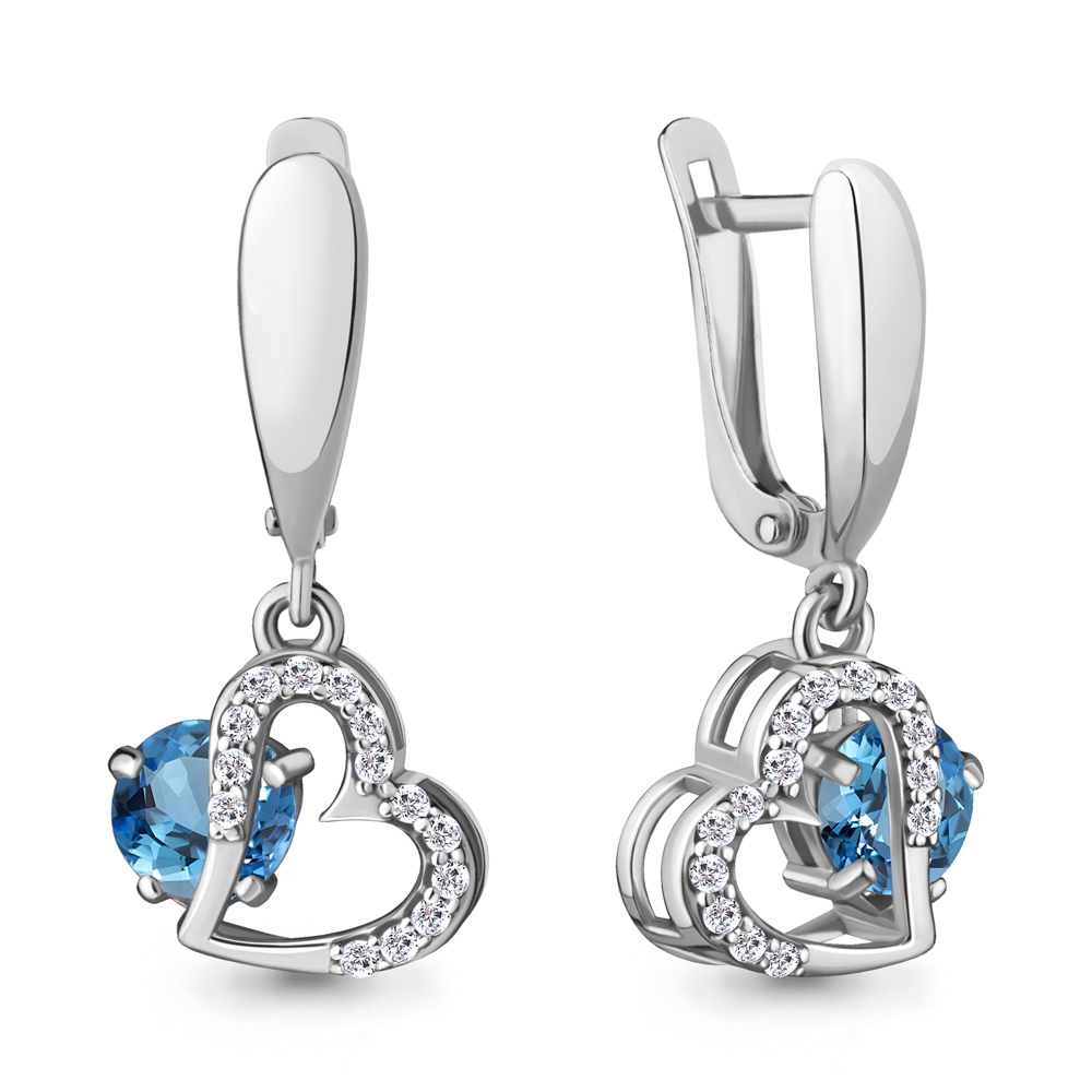 

Серьги из серебра с топазом Aquamarine 4717605А_925_р, 4717605А_925_р