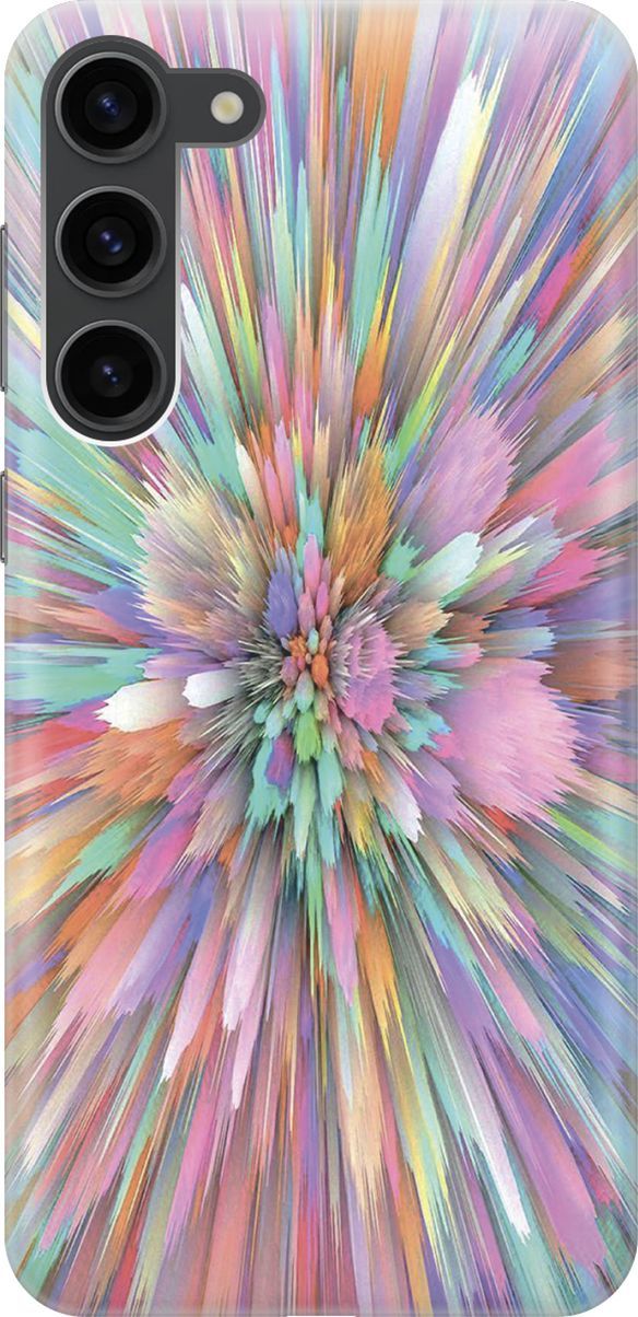 

Силиконовый чехол на Samsung Galaxy S23+ с принтом "Красочный взрыв", Голубой;розовый, 158376