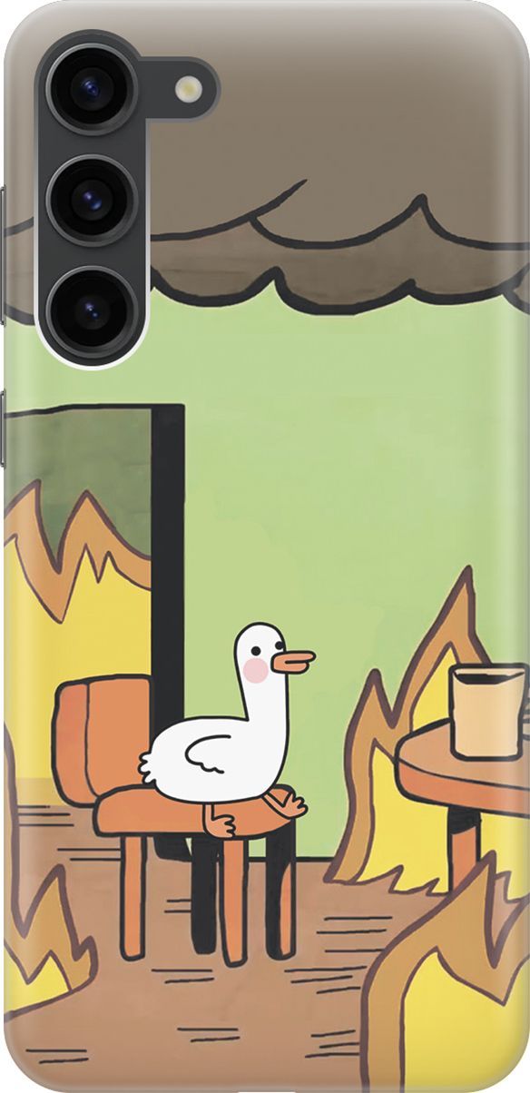 

Силиконовый чехол на Samsung Galaxy S23+ с принтом "У гуся все хорошо", Белый;зеленый, 158376