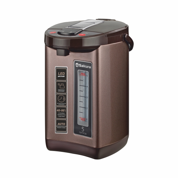 

Термопот SAKURA SA-1365BR 5 л коричневый, черный, SA-1365BR