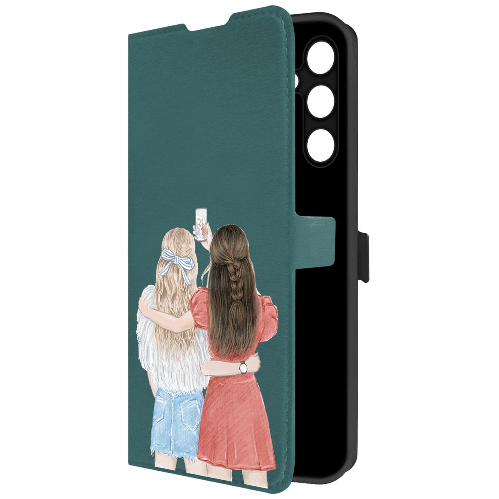 

Чехол-книжка Krutoff Eco Book для Samsung Galaxy A25 5G (A256) Лучшие подруги, Зеленый