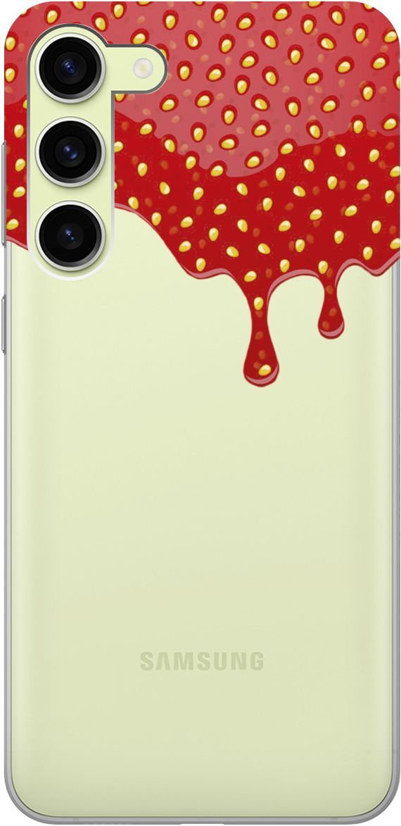 Силиконовый чехол на Samsung Galaxy S23+ с 3D принтом 