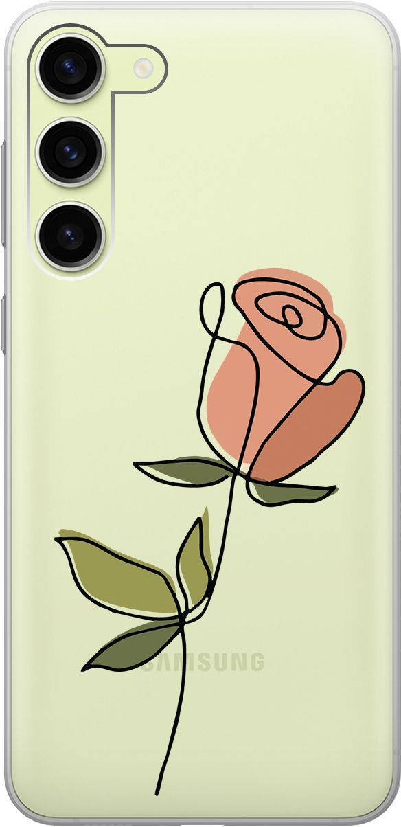 

Силиконовый чехол на Samsung Galaxy S23+ с 3D принтом "Rose" прозрачный, Прозрачный;зеленый, 158388