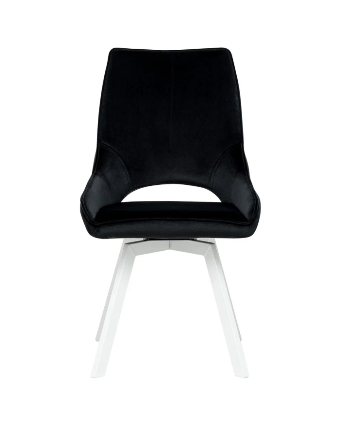 

Стул для кухни поворотный 1 шт Leset Галвес, велюровый, 53x67x93 см, цвет черный