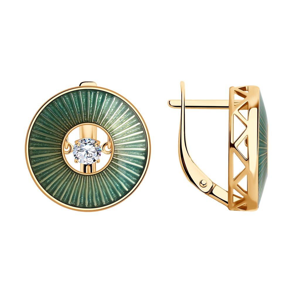 

Серьги из серебра с фианитом Diamant 93-120-01856-1, 93-120-01856-1