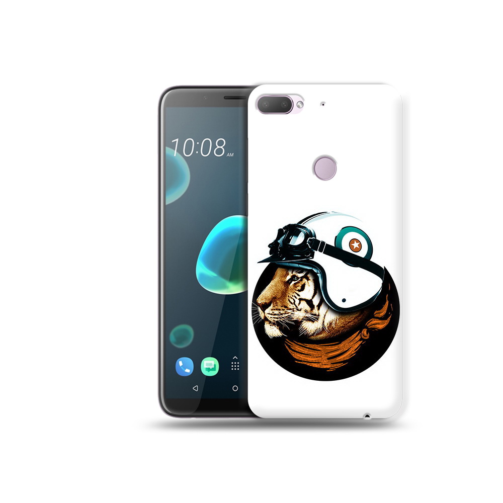 

Чехол MyPads Tocco для HTC Desire 12 Plus Тигр в шлеме, Прозрачный, Tocco