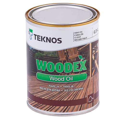 фото Масло для наружных работ teknos woodex wood oil. 0,9 л