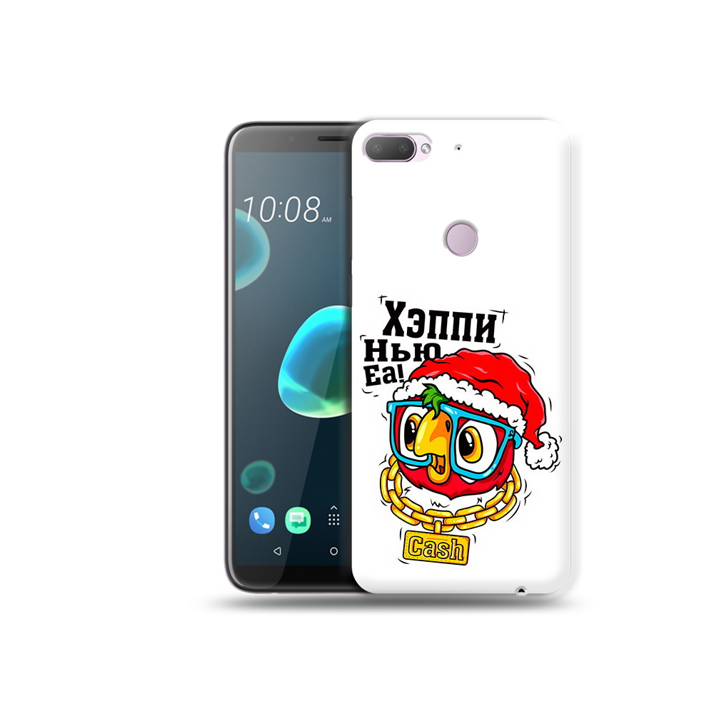 

Чехол MyPads Tocco для HTC Desire 12 Plus Хэппи нью еа, Прозрачный, Tocco