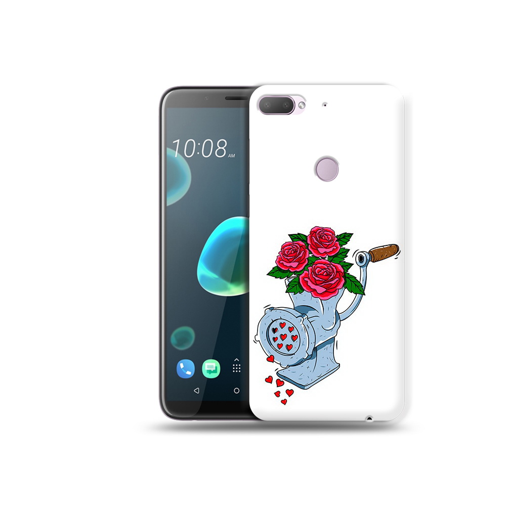 

Чехол MyPads Tocco для HTC Desire 12 Plus Цветочные сердца, Прозрачный, Tocco