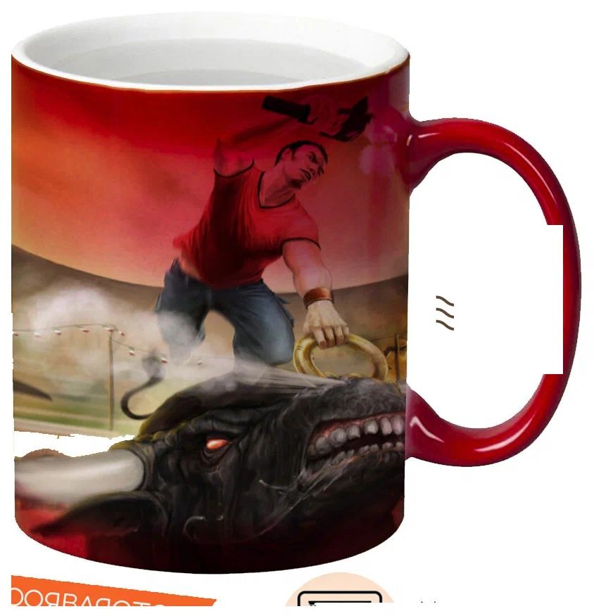 

Кружка CoolPodarok chili con carnage Верхом на Быке