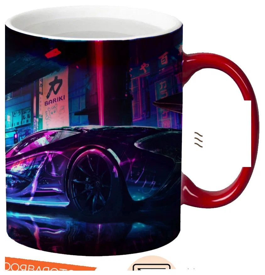 

Кружка CoolPodarok cyberpunk Спорткар Макларен Неон
