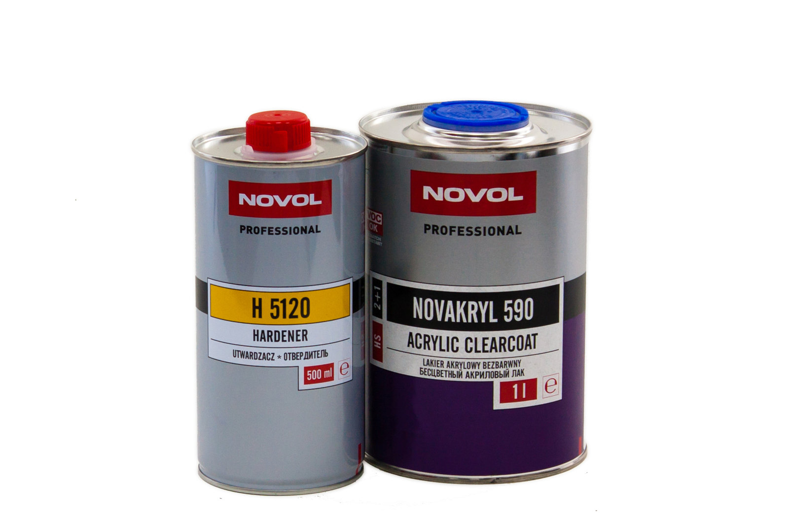 

Автолак Novol Novakryl 590 SR Acrylic Clearcoat 1 л. с отвердителем 0,5 л., Прозрачный, Лак Novol Novakryl 590 SR Acrylic Clearcoat