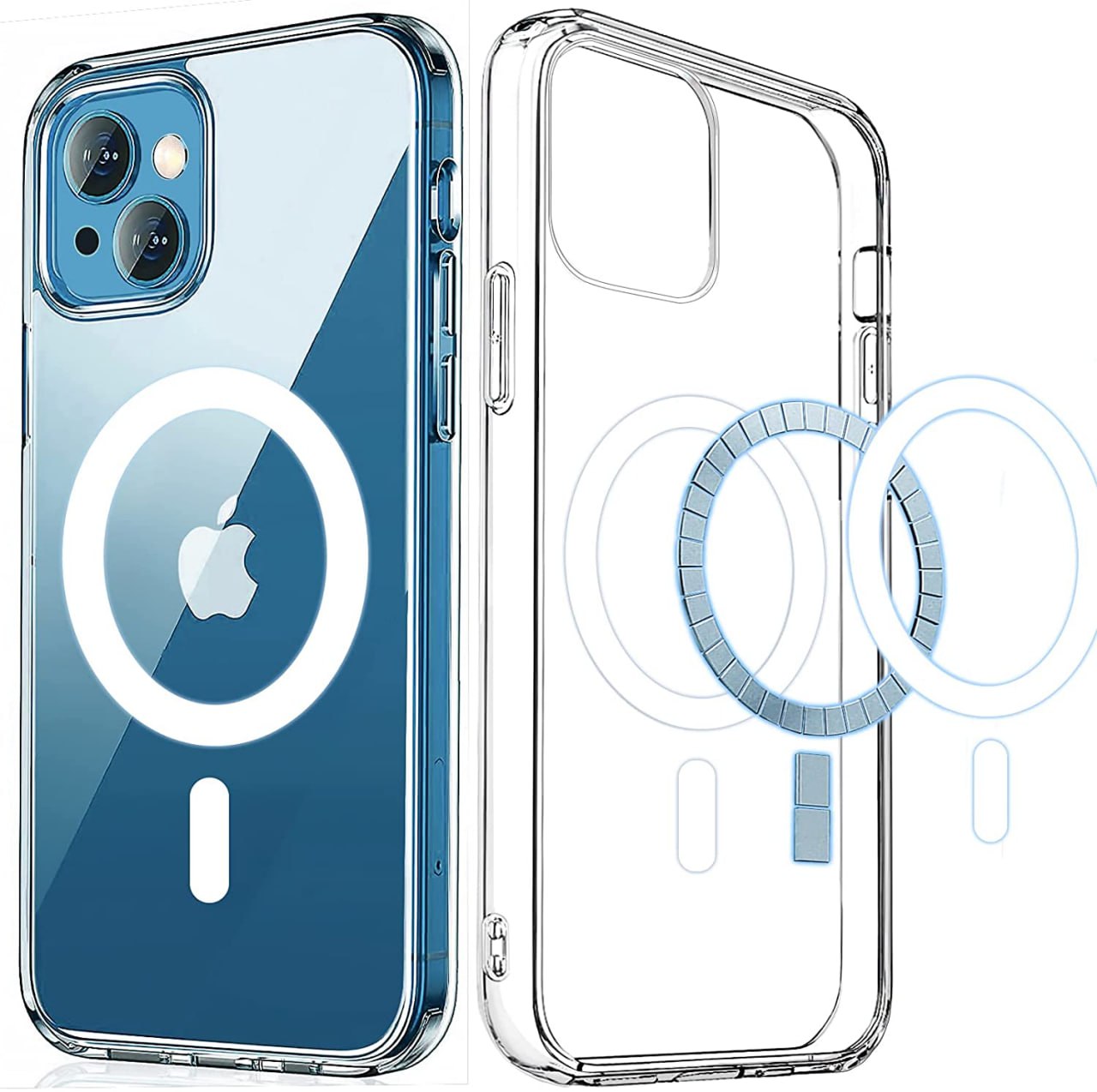 

Силиконовый прозрачный чехол с MagSafe для Iphone 15, Iphone
