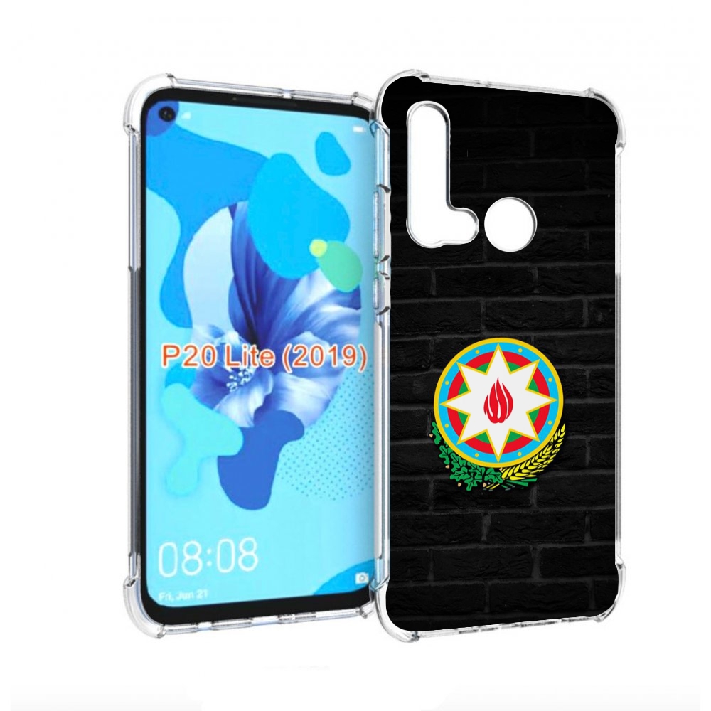 Чехол бампер MyPads герб азербаи?джана для Huawei P20 Lite (2019